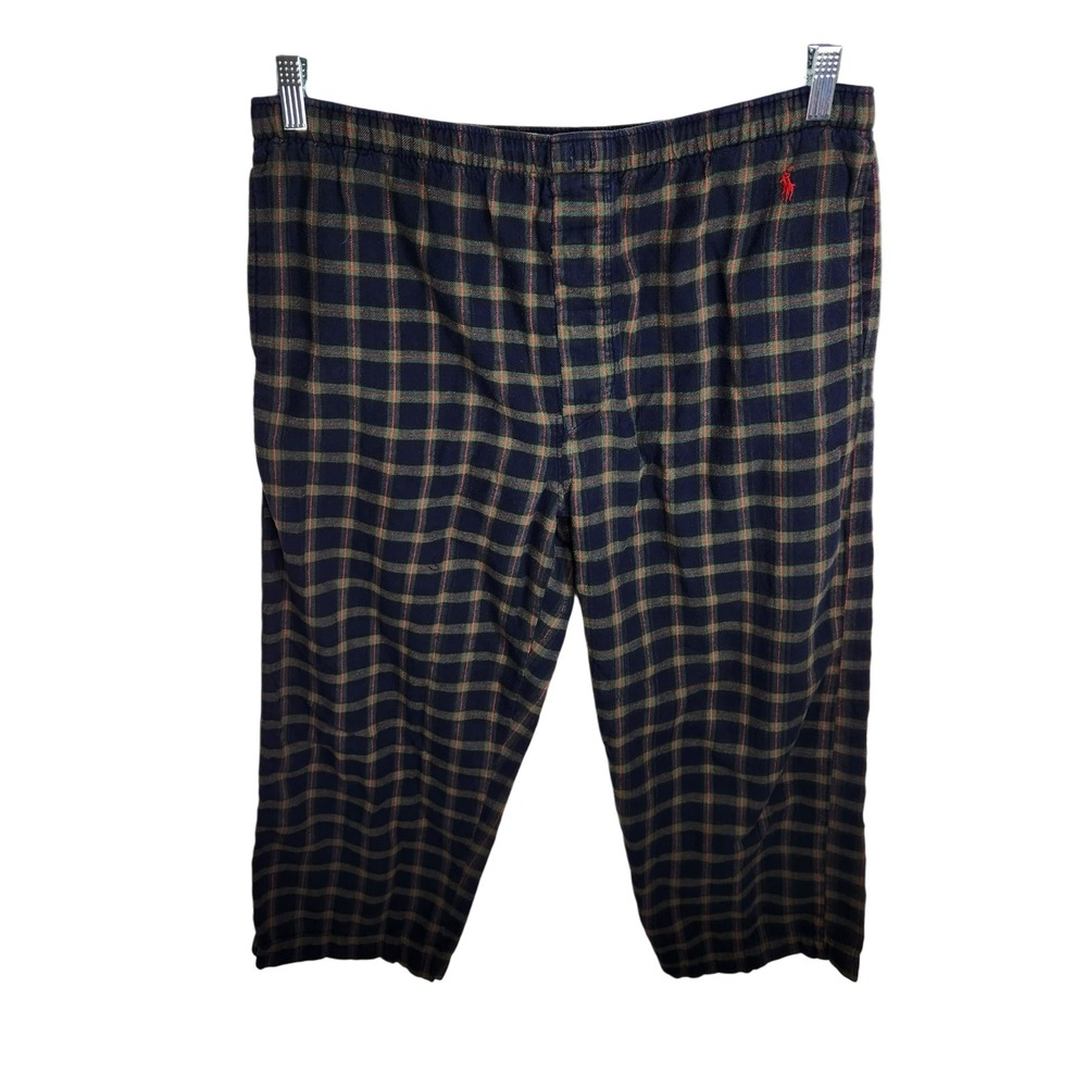 Polo Ralph Lauren Men's Plaid Pajama Pants Flannel Pockets Sleepwear Preppy